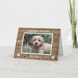 Carte Cute Chien Maman Photo Fête des mères