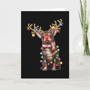 Carte Cute Chihuahua Chien Drôle cadeaux de Noël