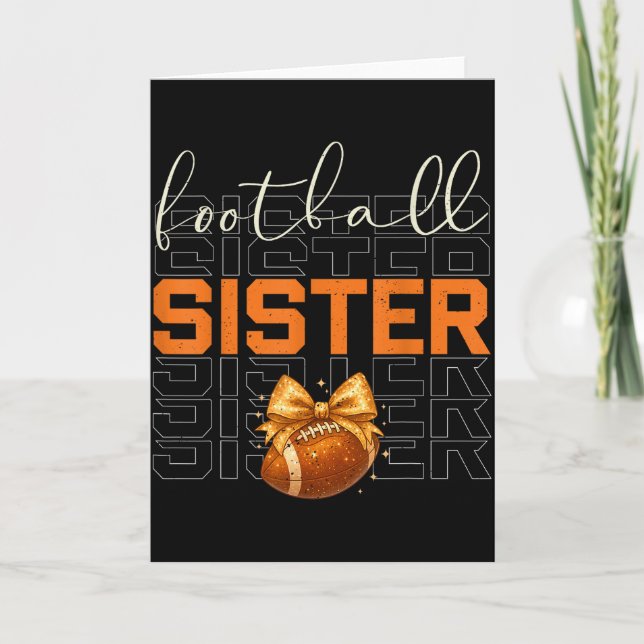 Carte Cute Coquette Bow Srt Fantasy Football Sister Foot (Devant)