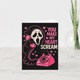 Carte Cute Creepy Horror Fais Crier Mon Cœur pour la Sai