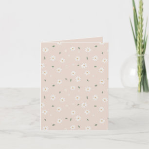 Carte Cute Daisy Floral Blossoms & Greenery Girl Nursery