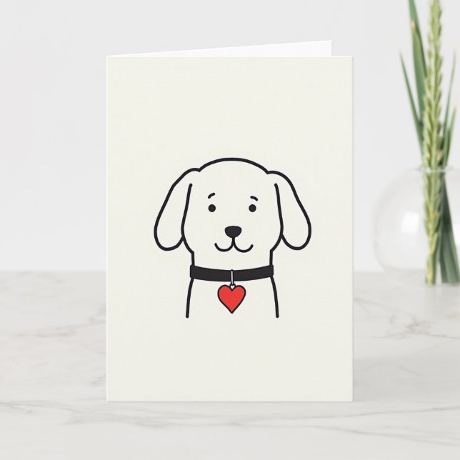 Carte Cute Dog Love Card (Devant)