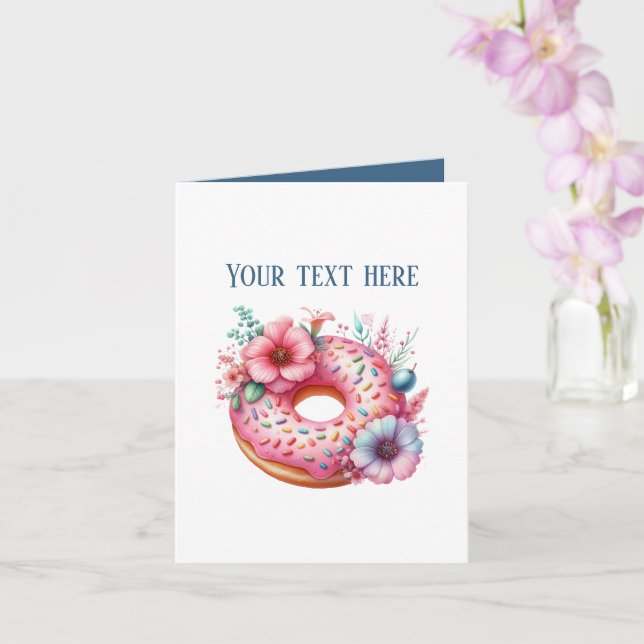 Carte Cute doughnut shop customizable  (Orchidée)