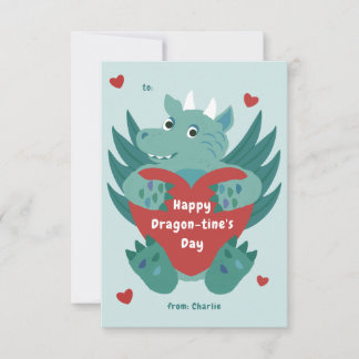 Carte Cute Dragon Valentine