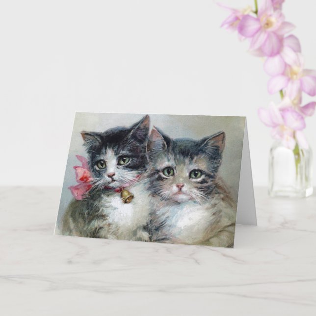 Carte Cute et Cuter, Kitties adorables, (Orchidée)