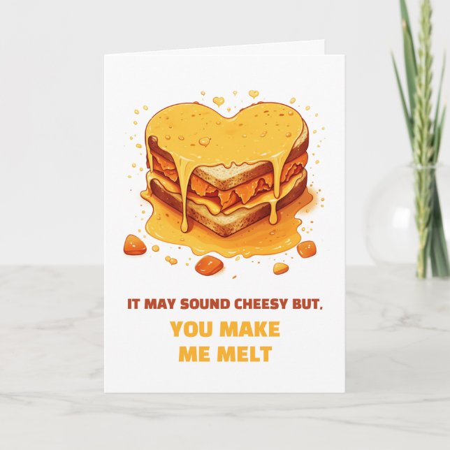 Carte Cute et Fromageux Saint-Valentin  (Devant)