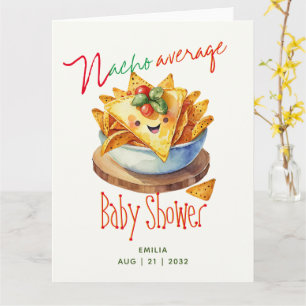 Carte Cute Fiesta Nacho Baby shower moyen personnalisé