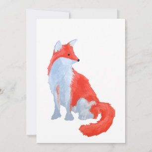 Carte Cute Fox Flat