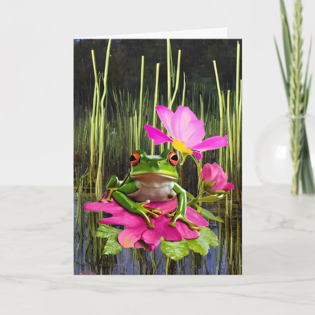 Carte Cute Frog Pun Toad Amitié Thématique (Devant)