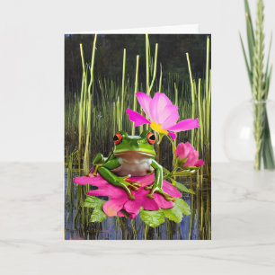 Carte Cute Frog Pun Toad Theme Anniversaire