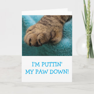 Carte Cute "From the Cat" Anniversaire Personnalisé