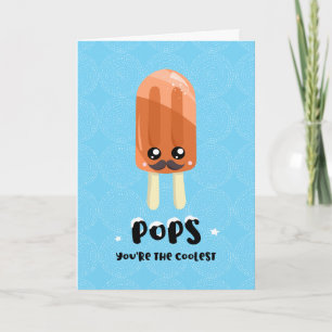 Carte Cute Funny Coolest Popsicle Fête des pères