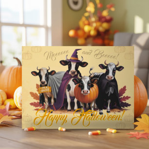 Carte Cute Funny Personnalisé Aquarelle Rétro Halloween