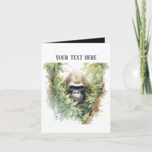 Carte Cute gorilla ajouter du texte n'importe quel but