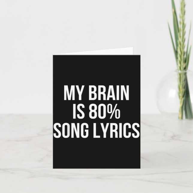 Carte Cute Graphic Design Quote For Music Lover Cool  (Devant)