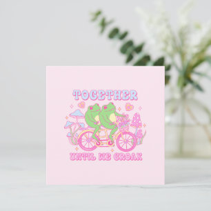 Carte Cute Grenouille Couple - Ensemble Jusqu'À Ce Que N