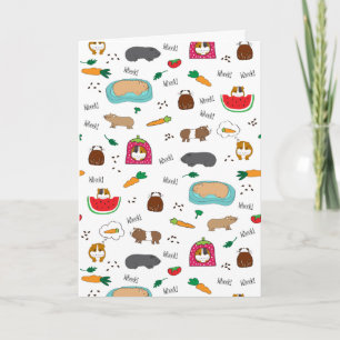 Carte Cute Guinée Pigs