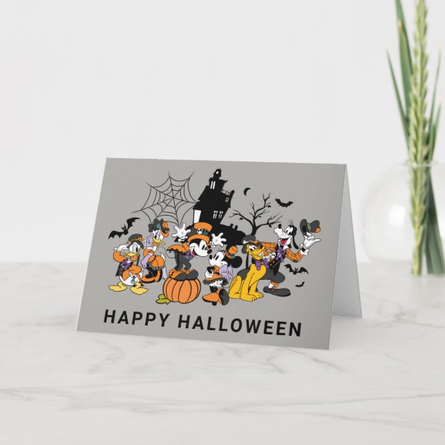 Carte Cute Halloween Mickey et amis (Devant)