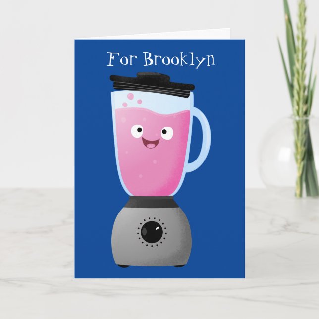 Carte Cute happy food mixender cuisine appareil dessin a (Devant)