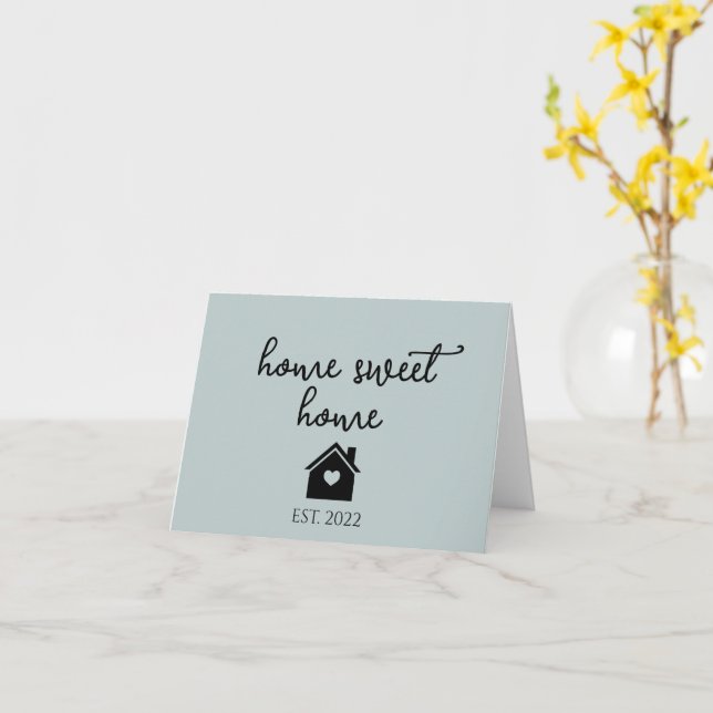 Carte Cute Home Sweet Home Maison (Fleur jaune)