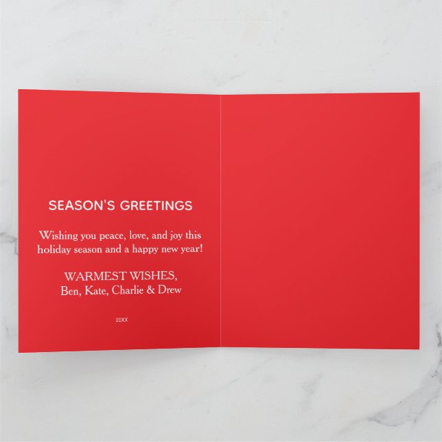 Carte Cute Husky Dog Christmas Winter Seamless Pattern  (Intérieur)