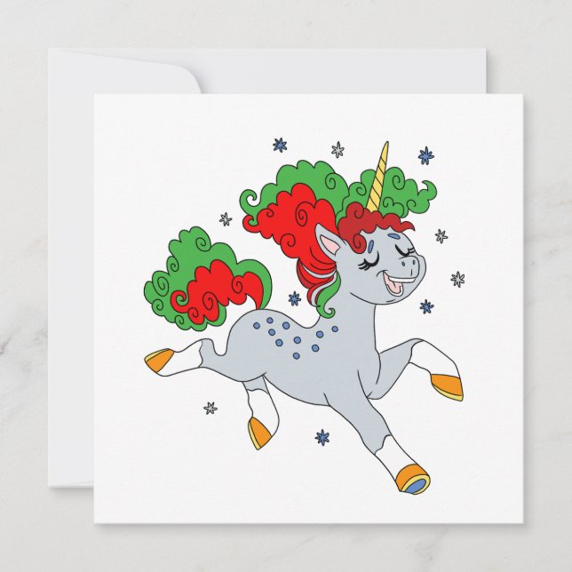 Carte Cute jolly unicorn (Devant)