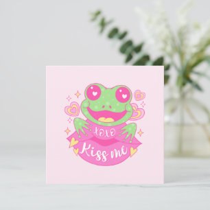 Carte Cute Kiss Me Frog - Xoxo