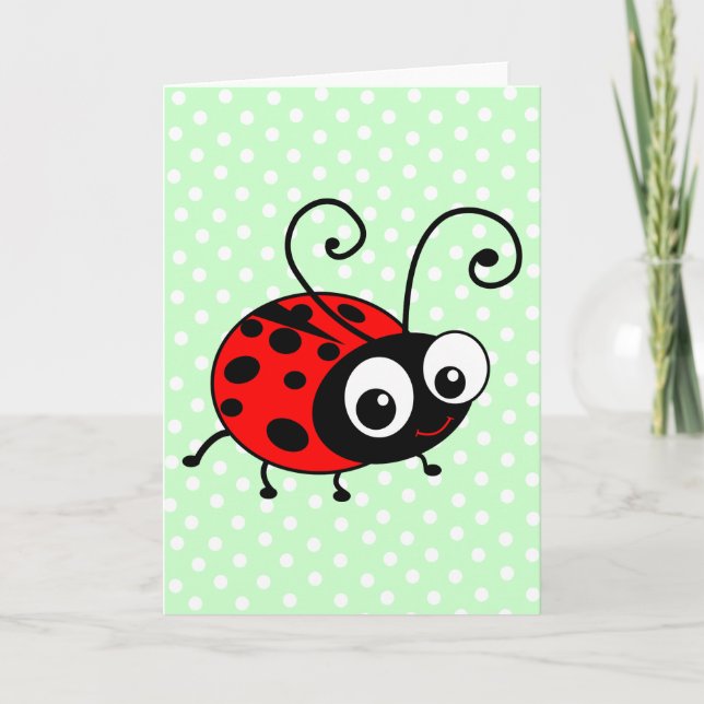 Carte Cute Ladybug (Devant)