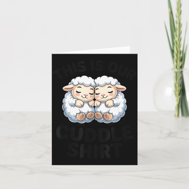 Carte Cute Lamb Couple This Is Our Cuddle  (Devant)