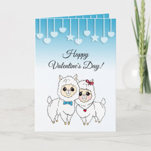 Carte Cute Les Lamas Drôle Saint Valentin