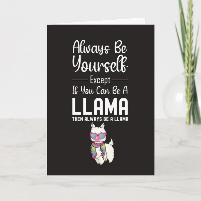 Carte Cute Llama Cards Funny Humor Alpaca Animal (Devant)