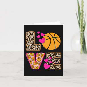 Carte Cute Love Basketball Leopard Print Women Girls Bas