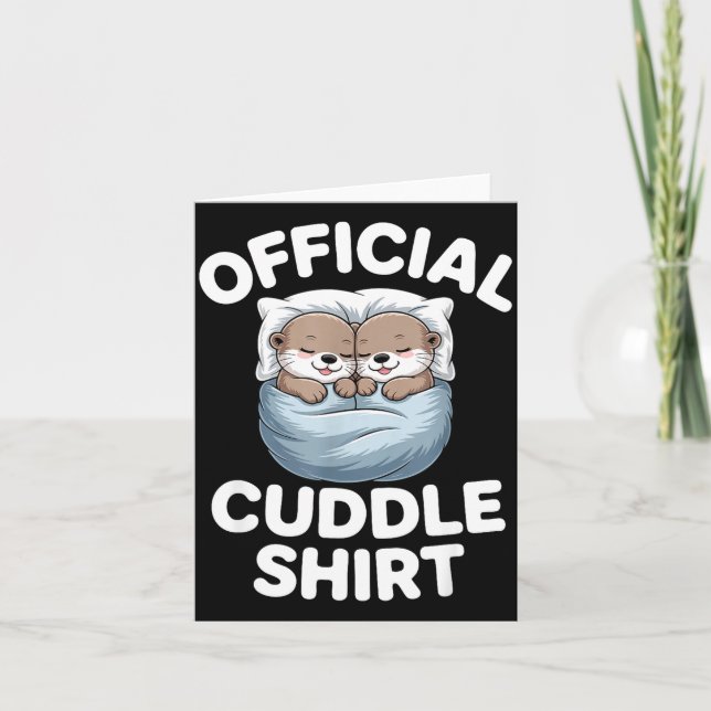 Carte Cute Otter Couple Cozy Cuddle  (Devant)