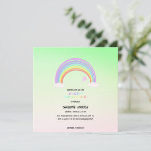 Carte Cute Pastel Rainbow dégradé fleur Nom du thème