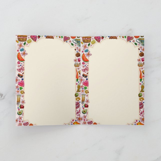 Carte Cute Pastry Confections Sweets (Intérieur)