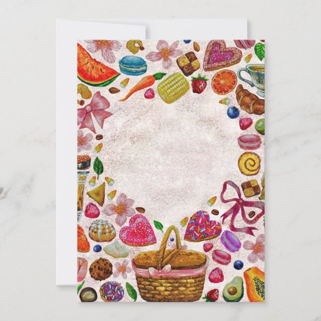 Carte Cute Pastry Confections Sweets (Devant)