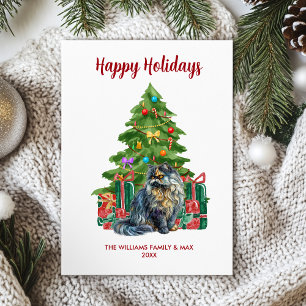Carte Cute Perse Chat Holiday