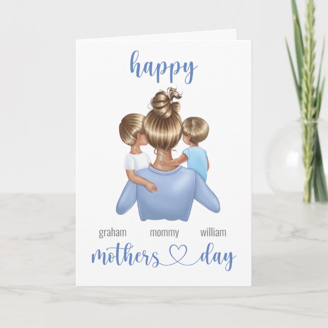 Carte Cute Personnalisé Nom Personnalisé Joyeux Fête des (Devant)