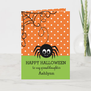 Carte Cute petite fille Halloween