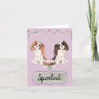 Carte Cute Pink Spoiled Puppies