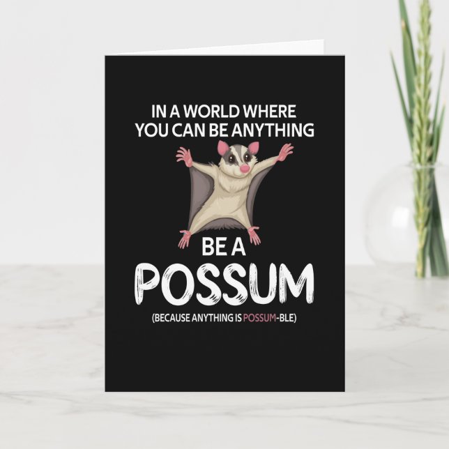 Carte Cute Possum Girl Opossum Lover Possum Whisperer (Devant)