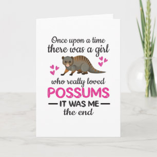 Carte Cute Possum Girl Opossum Lover Possum Whisperer