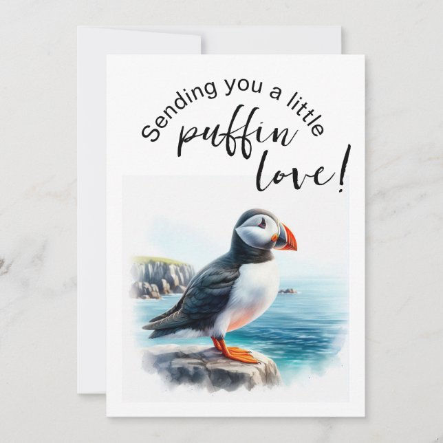 Carte Cute Puffin Thématique Appartement de vacanc (Devant)
