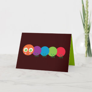 Carte Cute Rainbow Caterpillar