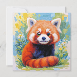 Carte Cute Red Panda card. 