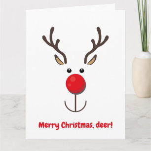 Carte Cute Reindeer "Joyeux Noël, cerf"