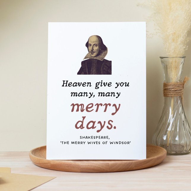 Carte Cute Shakespeare Happy Retirement Theater Citation (Our Shakespeare card is great for birthdays, anniversaries, retirements, and other happy occasions.)