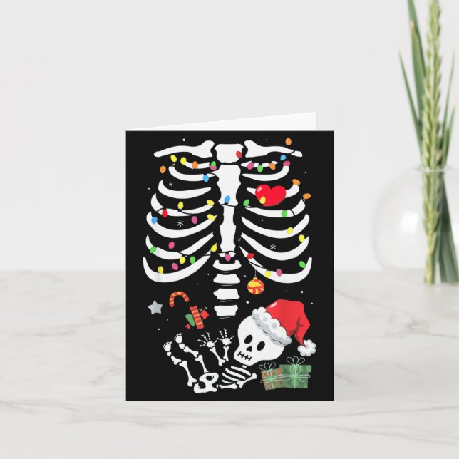 Carte Cute Skeleton Baby Xmas Maternity Mom Pregnancy Ch (Devant)