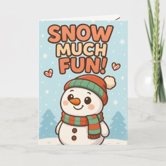 Carte Cute Snowman Christmas