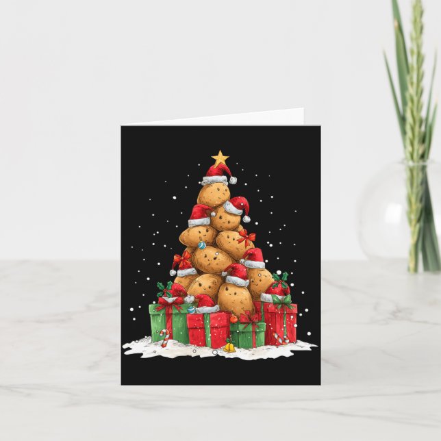 Carte Cute Tato Le Christmas Tree Xmas Hat Long Sleeve  (Devant)